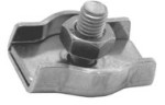 Platte enkele kabelklem RVS A4 3,0mm