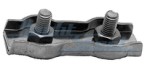 Platte dubbele kabelklem RVS A4 3,0mm