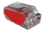 Steekklem 1.0-2.5mm2 transparant 2-polig Rood