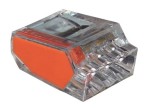 Steekklem transparant Oranje 3-polig 1,0-2,5mm2
