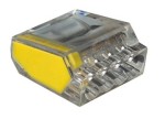 Quickconnection transparant Yellow 4-fases 1,0-2,5mm2
