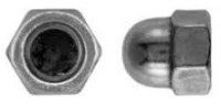 Hutmuttern met klemmteil Din986 Verzinkt & Inox