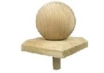 Capuchon boule bois dur 80x80