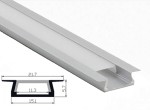 Alu Profiel inbouw laag + opal lens