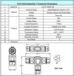 Quick connector IP68 3 ways 3pins
