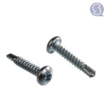 Self drilling screws pan head SQ zinc plated