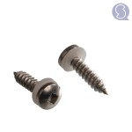 Tapping screws pan head SQ/slot A2 + PVC Washer
