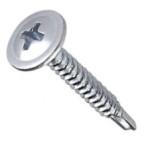 Self drilling screw wafer head PH zinc plated