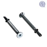 Self drilling screws+wings countersunk head SQ zinc plated