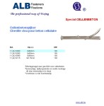 Cheville clou pour béton cellulaireavec ecrou M6x130