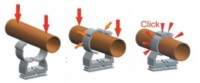 Clamps with click system