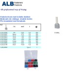 Pre insulated end terminals double 2x0,75mm²/0,8mm