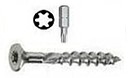 Chipboard screws countersunk head TX zinc plated 